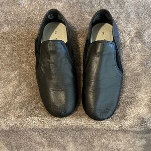 American Ballet Theatre Leather Kids Black Slip-On Dance‎